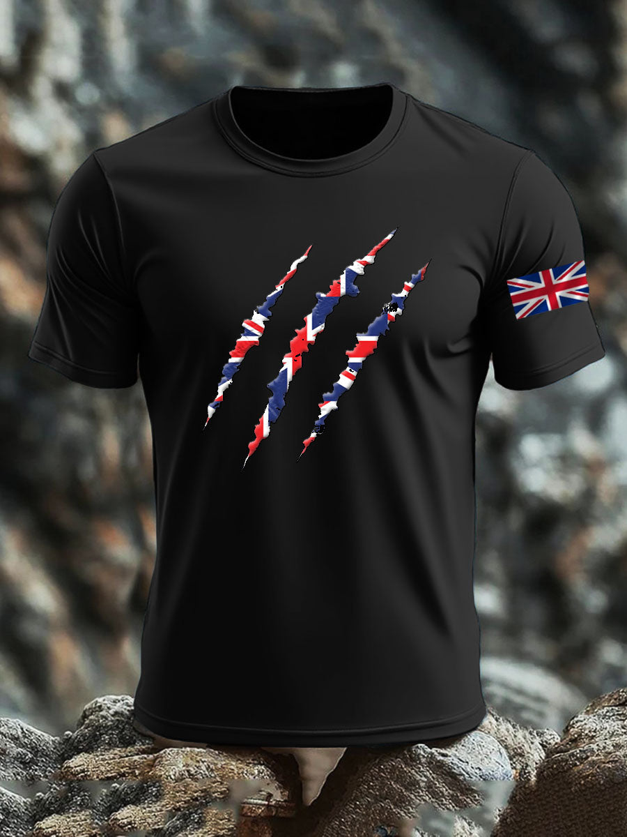 Men's Britsh Imitation Cotton Short-Sleeved Printed T-shirt vetvanguards