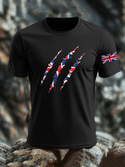 Men's Britsh Imitation Cotton Short-Sleeved Printed T-shirt vetvanguards