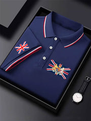 Men's British Lion Printed Polo Shirt vetvanguards
