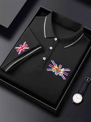 Men's British Lion Printed Polo Shirt vetvanguards