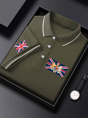 Men's British Lion Printed Polo Shirt vetvanguards