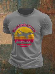 Men's Immigration Remigration Printed T-shirt vetvanguards