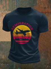 Men's Immigration Remigration Printed T-shirt vetvanguards