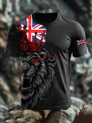 Men's British Lion Short Sleeves Printed T-shirt vetvanguards