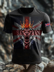 Men's British Lion Short Sleeves Printed T-shirt vetvanguards