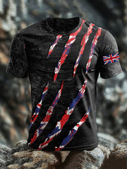 Men's Britsh Imitation Cotton Short-Sleeved Printed T-shirt vetvanguards