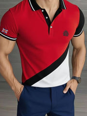 Men's Men'S Casual Classic Contrast Color Business Short-Sleeved Shirt vetvanguards