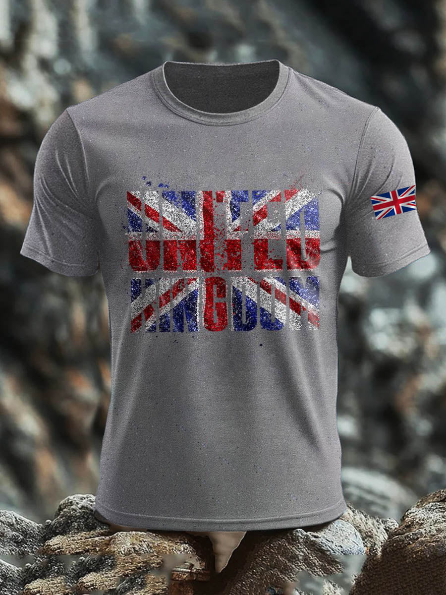 Men's Britsh Imitation Cotton Short-Sleeved Printed T-shirt vetvanguards
