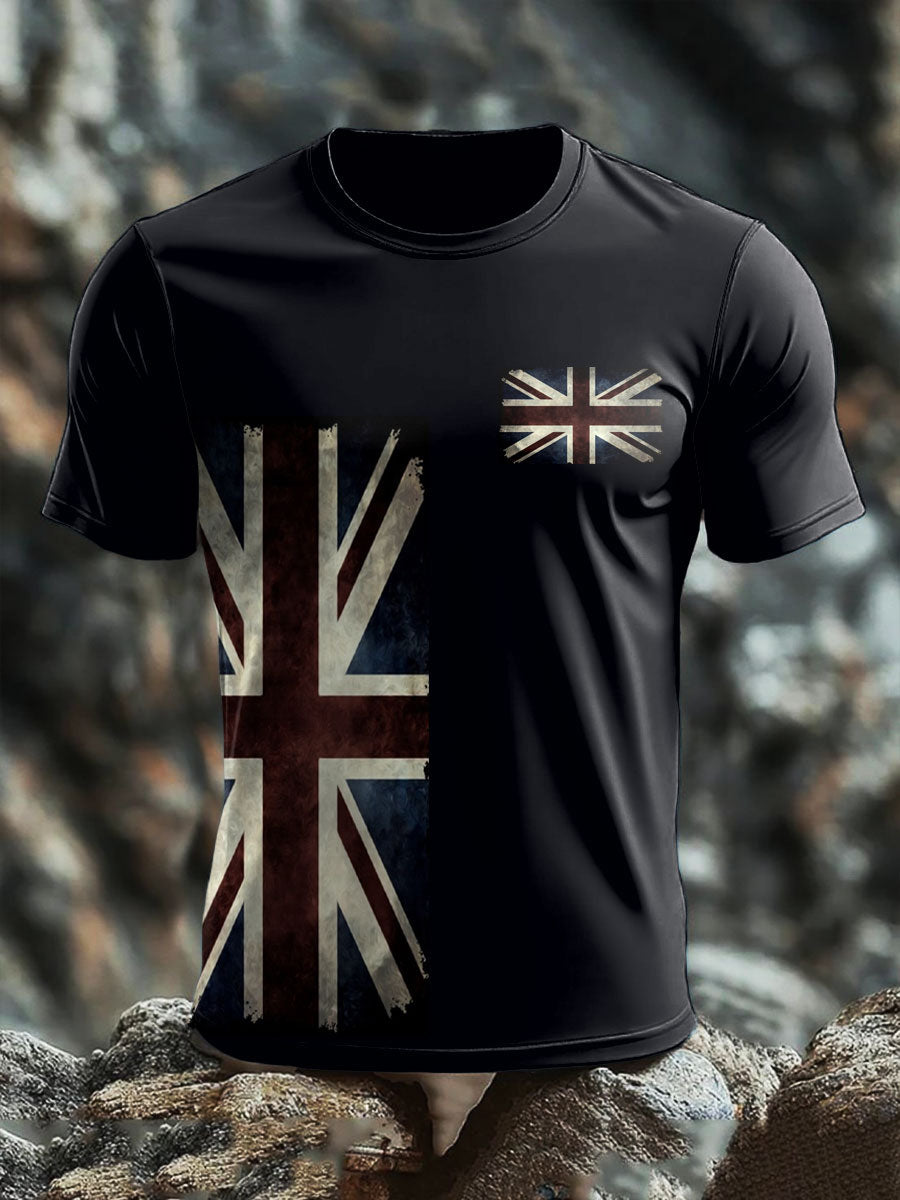 Men's UK Flag Pride Printed T-shirt vetvanguards