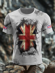 Men's UK Flag Pride Lion Printed T-shirt vetvanguards
