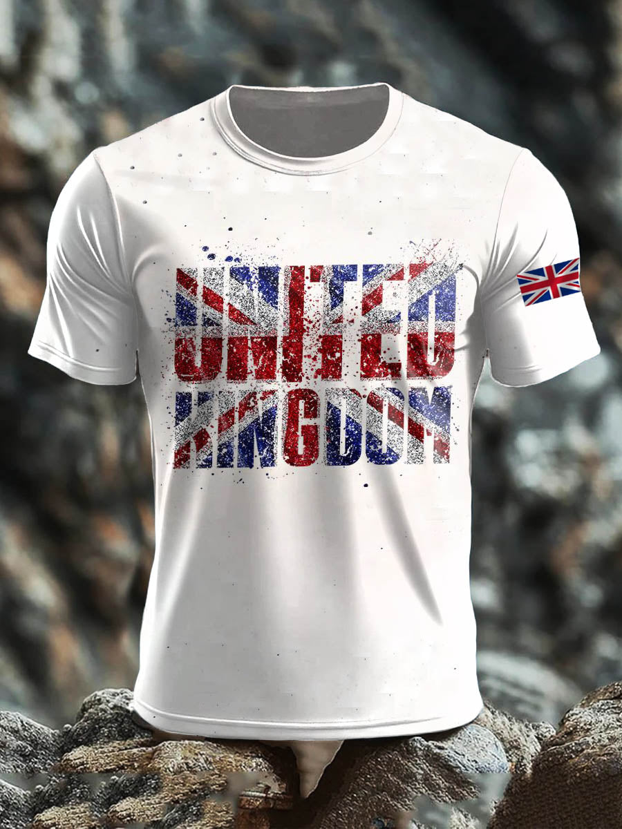 Men's Britsh Imitation Cotton Short-Sleeved Printed T-shirt vetvanguards