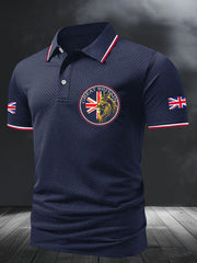 Men's UK Flag Pride Lion Printed Casual Tops vetvanguards