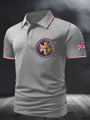 Men's UK Flag Pride Lion Printed Casual Tops vetvanguards