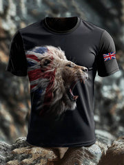 Men's Britsh Imitation Cotton Short-Sleeved Printed T-shirt vetvanguards