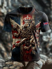 Men's Britsh Short Sleeves Printed T-shirt vetvanguards