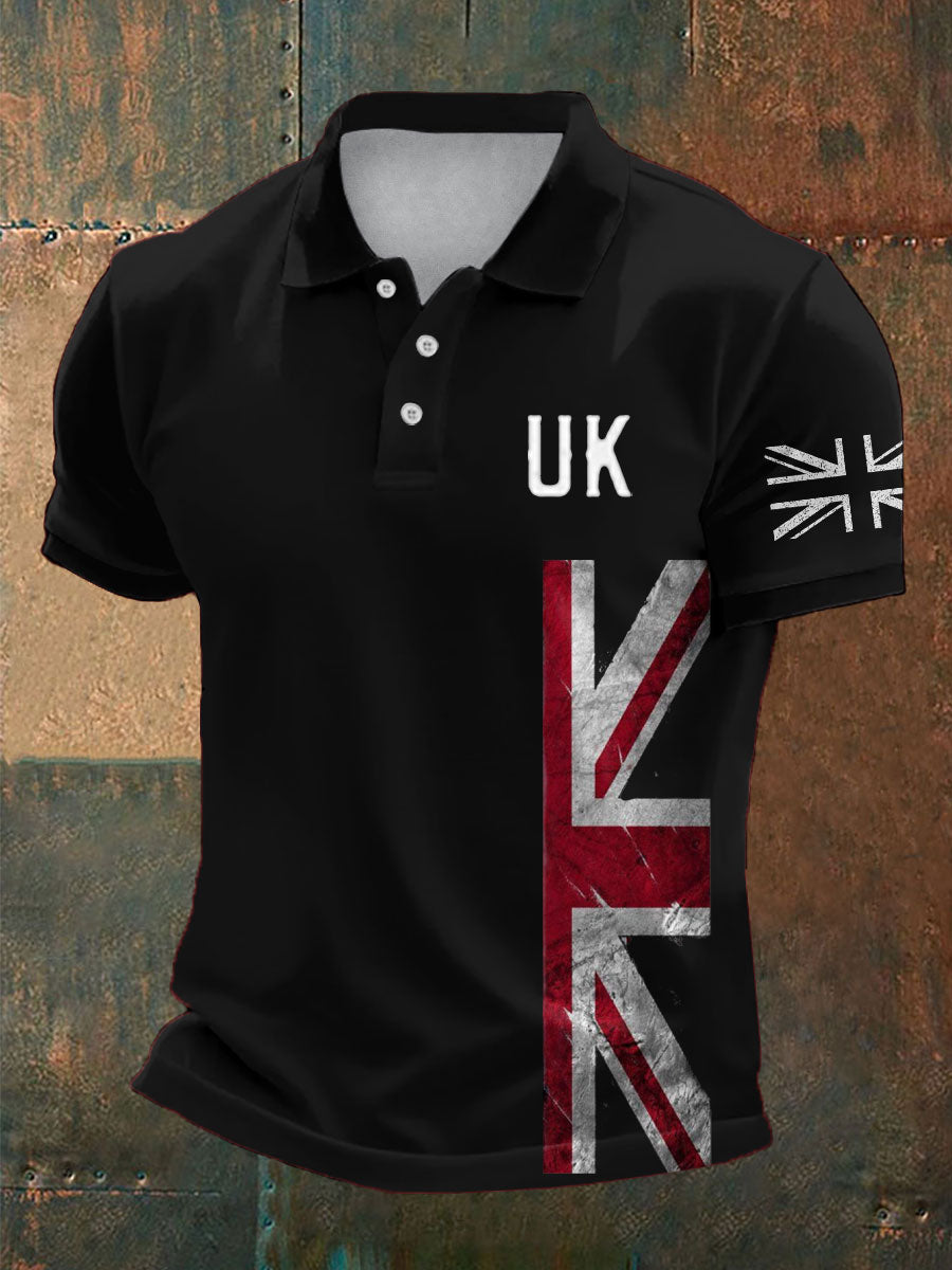 Men's UK Flag Pride Printed Casual Tops vetvanguards