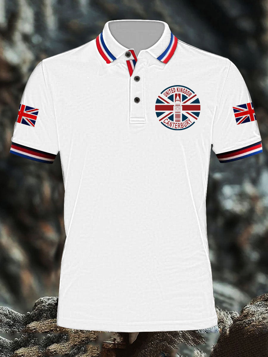 Men's Vintage England Flag Casual Shirt vetvanguards