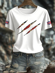 Women's UK Flag Pride Printed T-Shirt vetvanguards