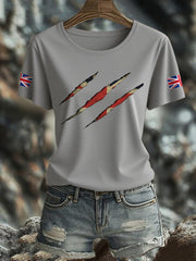 Women's UK Flag Pride Printed T-Shirt vetvanguards