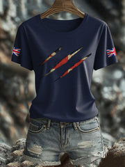 Women's UK Flag Pride Printed T-Shirt vetvanguards