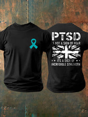 Men's PTSD Awareness Veteran Printed T-shirt vetvanguards
