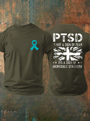 Men's PTSD Awareness Veteran Printed T-shirt vetvanguards