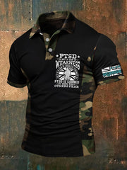 Men's PTSD Awareness Veteran Printed Casual Tops vetvanguards