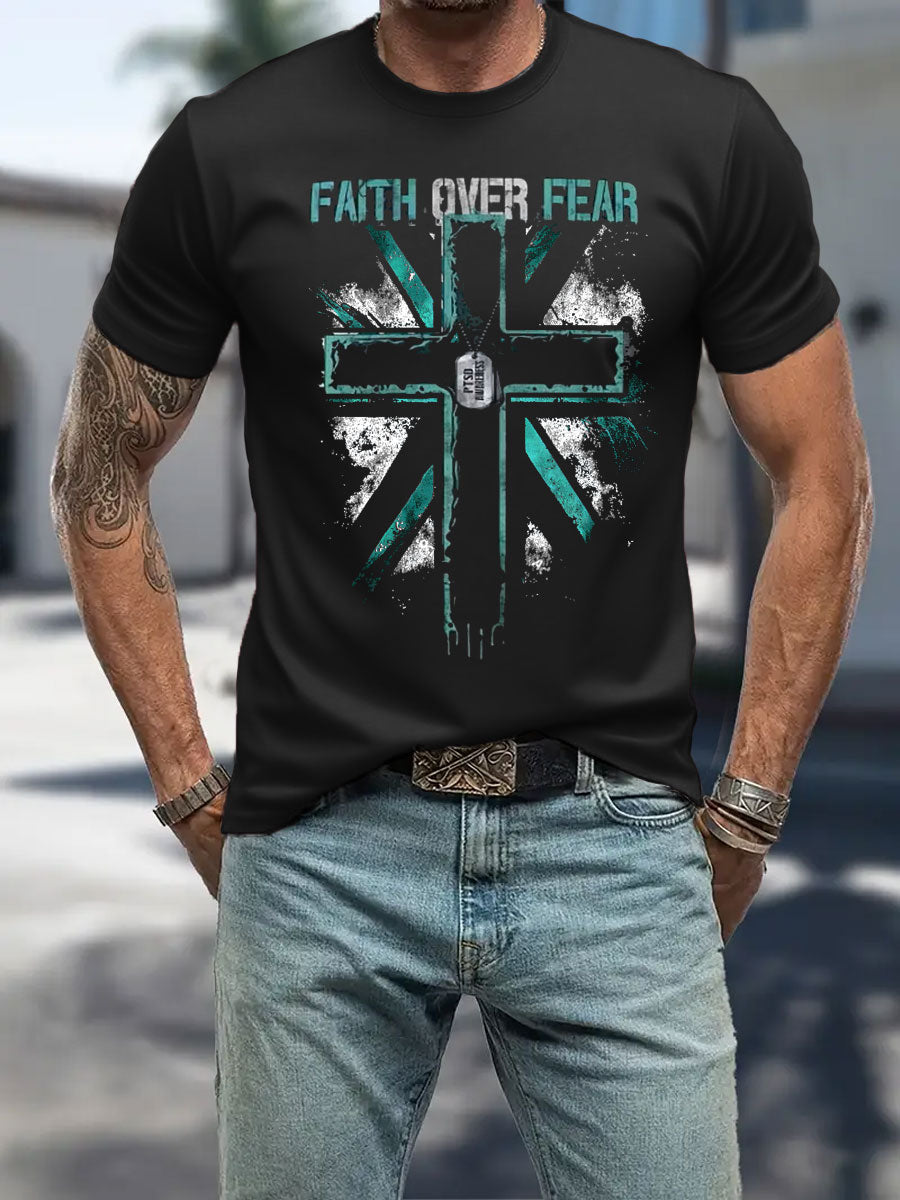 Men's PTSD Awareness Veteran Printed T-shirt vetvanguards