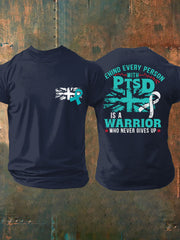 Men's PTSD Awareness Veteran Printed T-shirt vetvanguards