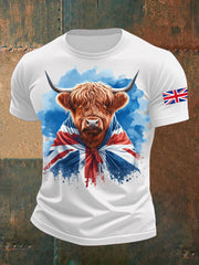 Men's UK Flag Animal Printed T-shirt vetvanguards