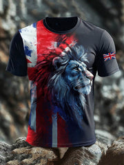 Men's British Lion Short Sleeves Printed T-shirt vetvanguards