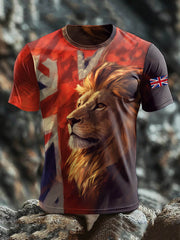 Men's British Lion Short Sleeves Printed T-shirt vetvanguards