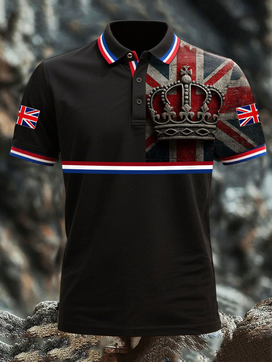 Men's Vintage England Flag Casual Shirt vetvanguards