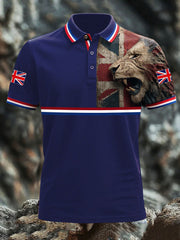 Men's Vintage England Flag Lion Casual Shirt vetvanguards