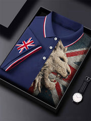 Men's Vintage England Flag Lion Casual Shirt vetvanguards