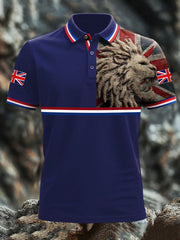 Men's Vintage England Flag Lion Casual Shirt vetvanguards