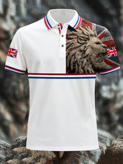 Men's Vintage England Flag Lion Casual Shirt vetvanguards