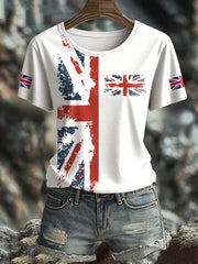 Women's UK Flag Printed T-shirt vetvanguards