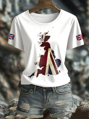 Women's UK Flag Printed T-shirt vetvanguards