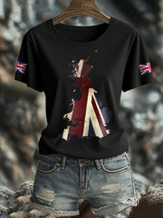 Women's UK Flag Printed T-shirt vetvanguards