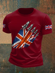 Men's UK Flag Jet Printed T-shirt vetvanguards