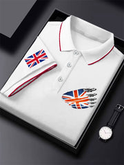 Men's UK Flag Jet Printed Casual Tops vetvanguards