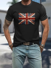 Men's UK Patriotic Flag Printed T-shirt vetvanguards