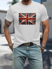 Men's UK Patriotic Flag Printed T-shirt vetvanguards