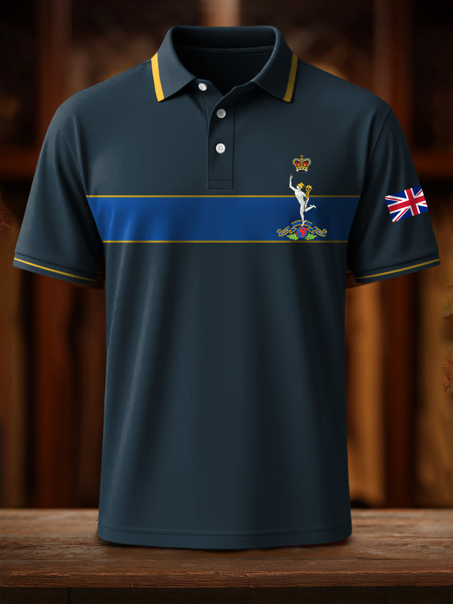 Men's Royal Corps Of Signals UK Falg Print Casual Top vetvanguards