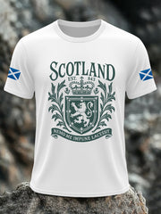 Men's Scotland Flag Printed Short SleeveT-shirt vetvanguards