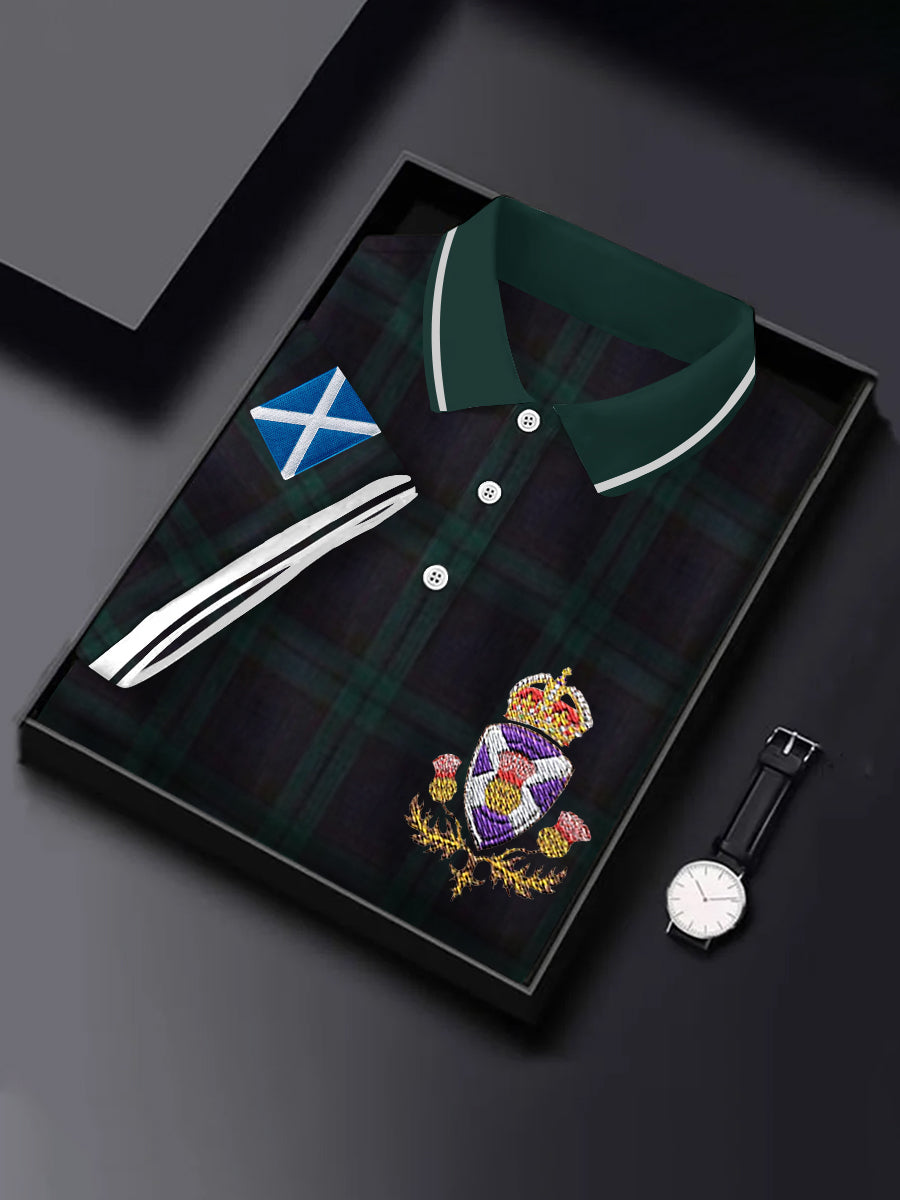 Men's Scotland Flag Printed Short Sleeve Top vetvanguards