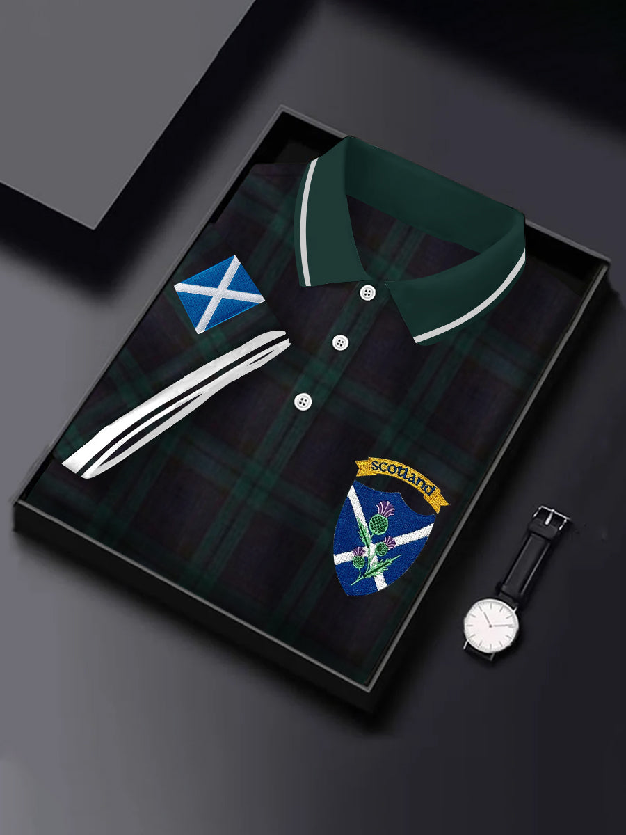 Men's Scotland Flag Printed Short Sleeve Top vetvanguards