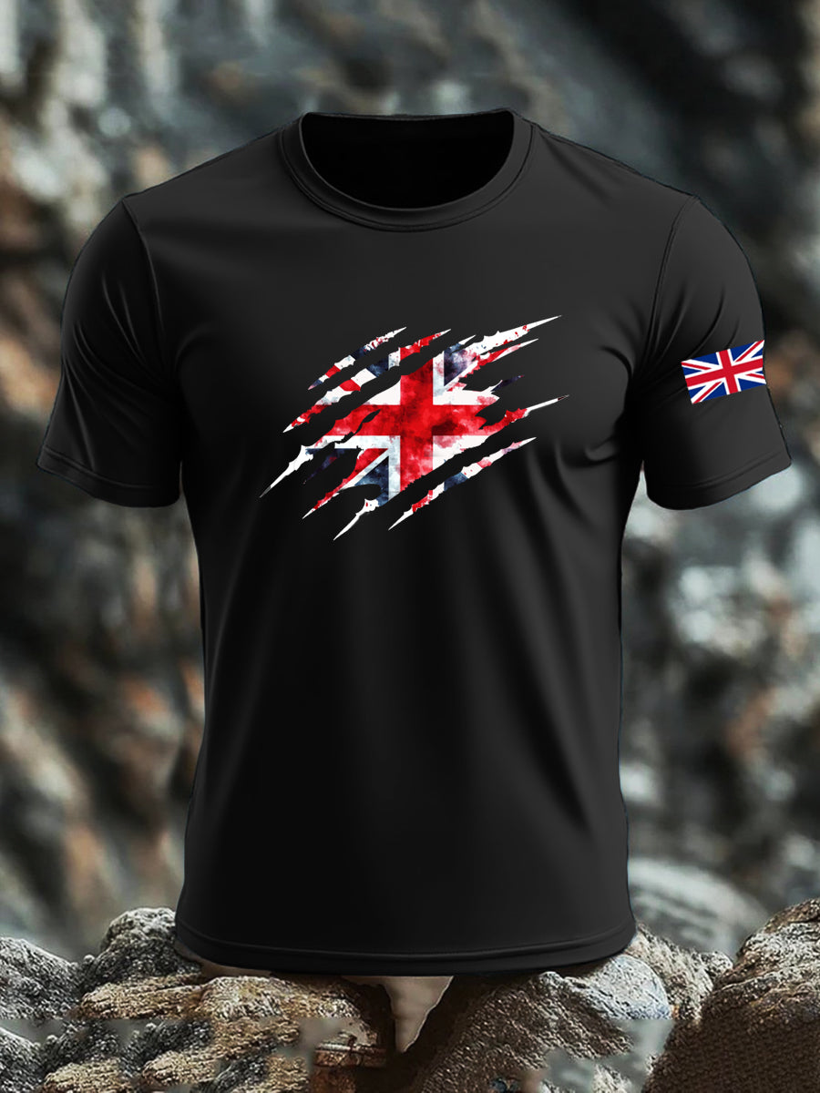 Men's UK Flag Printed T-shirt vetvanguards