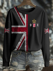 Women's UK Flag Printed Sweatshirt vetvanguards